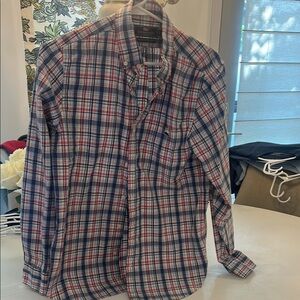 Vineyard Vines Men's Plaid Slim Fit Tucker Shirt - Navy, Crimson, White